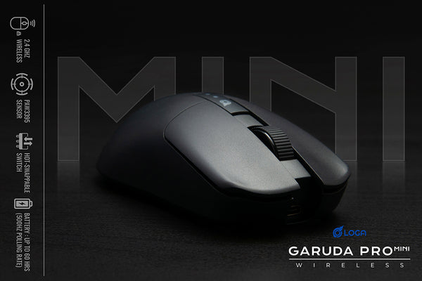 LOGA Garuda Mini : Wireless gaming mouse (Hot swappable switches)