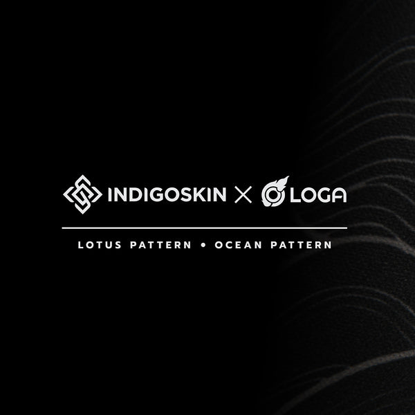 Keycaps with Hidden Masterpiece :  INDIGOSKIN x LOGA : Lotus - Ocean Pattern Keycap