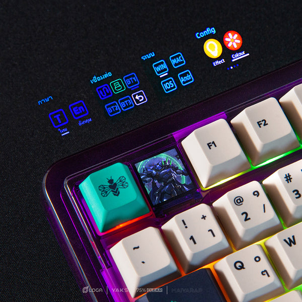 LOGA YAKSA  PRO 75% Clear : Maiyarap edition : Tri-mode wireless Mechanical keyboard