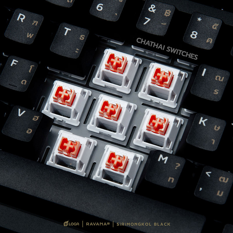 LOGA RAVANA 2 SIRIMONGKOL : BLACK EDITION (TRI-MODE MECHANICAL KEYBOARD)