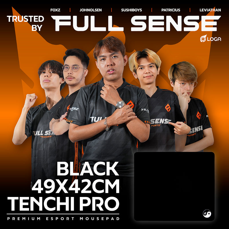 LOGA X MICEMOD : TENCHI PRO PREMIUM  ESPORT MOUSEPAD  BLACK edition