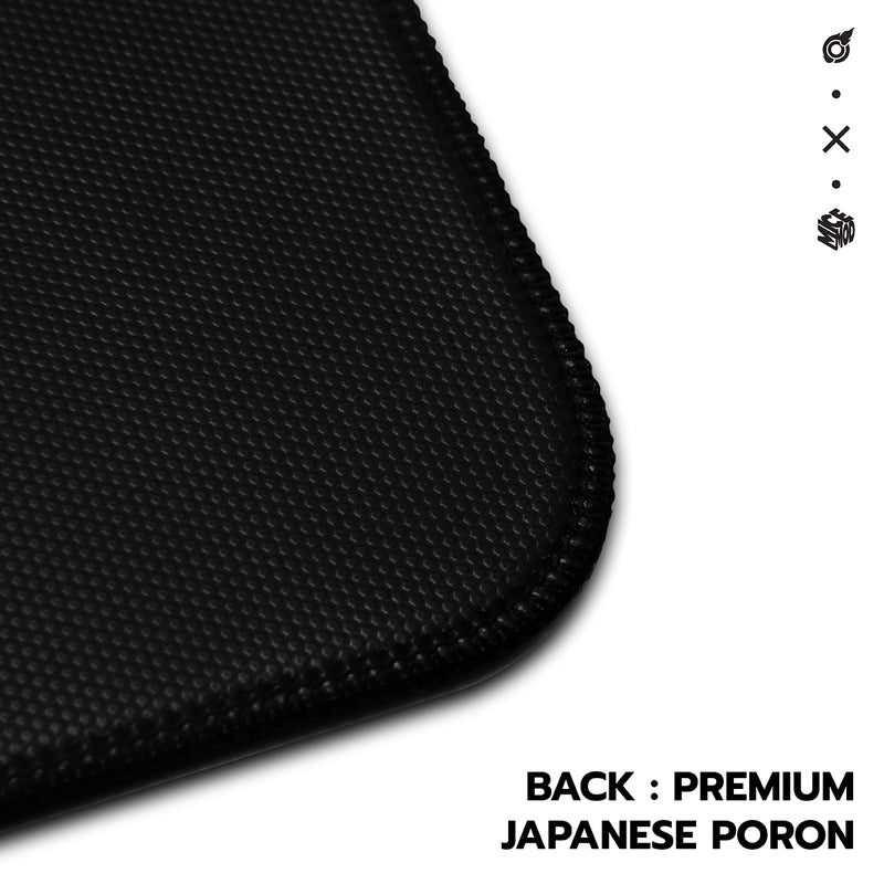 LOGA X MICEMOD : TENCHI PRO PREMIUM  ESPORT MOUSEPAD  BLACK edition