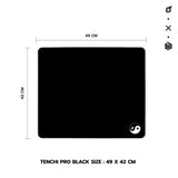 LOGA X MICEMOD : TENCHI PRO PREMIUM  ESPORT MOUSEPAD  BLACK edition