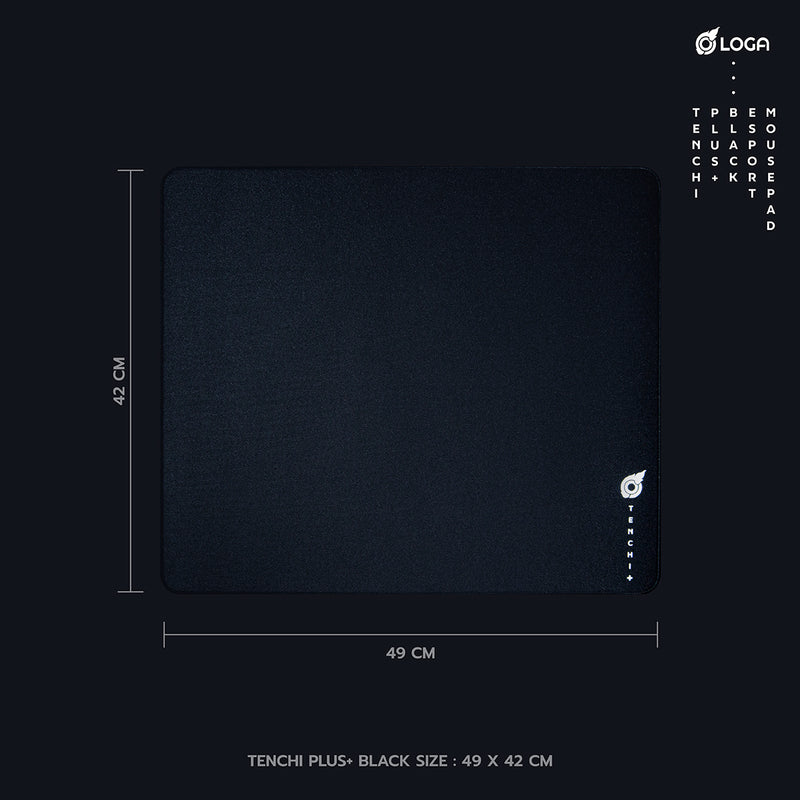 Tenchi Plus Esport Mousepad:  Black Edition - 50x50 cm