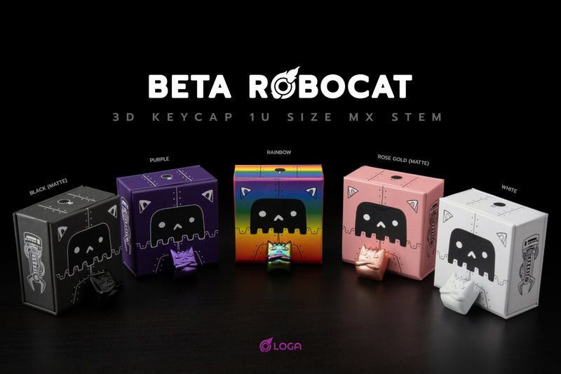 LOGA metallic keycap series : Beta the Robo Cat