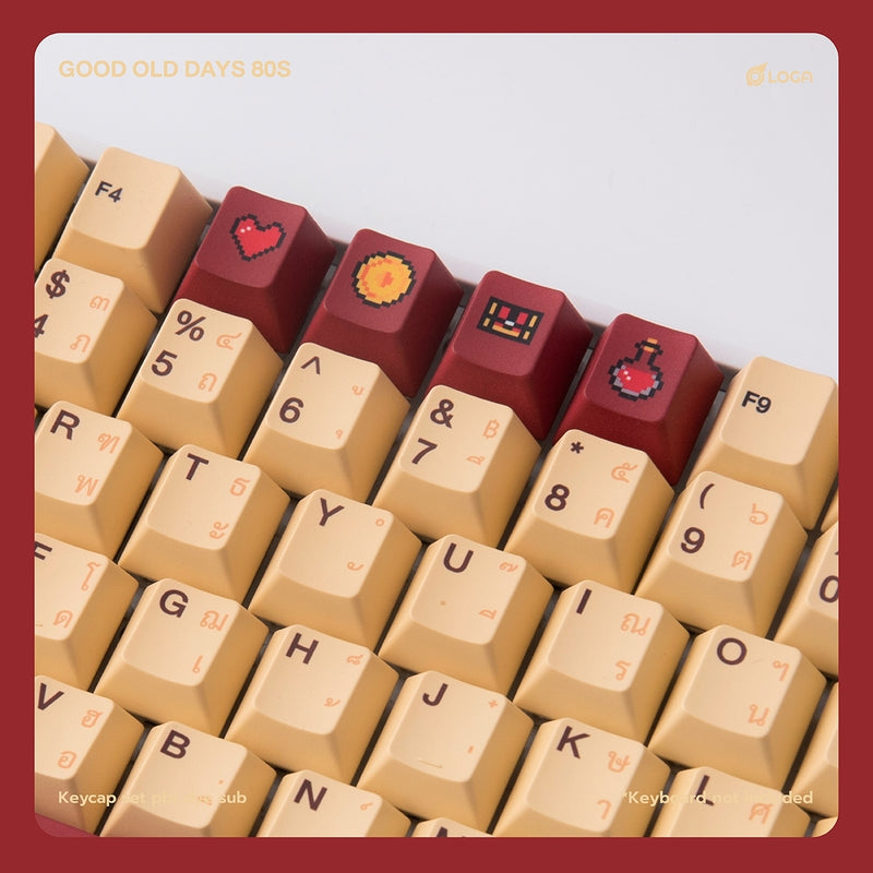 GOOD OLD DAYS 80S / LOGA PBT DYESUB SPECIAL SET KEYCAP Vol. 1 (Cherry Profile ENG/TH )