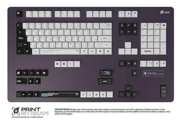 PRINTSTREAM / LOGA PBT DYESUB SPECIAL SET KEYCAP Vol. 1 (Cherry Profile ENG/TH )