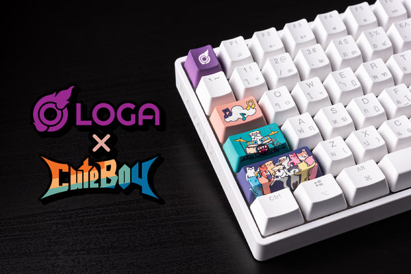 LOGA X Cuteboy Keycap set : shift caps tab : PBT Dye sub (LIMITED EDITION)