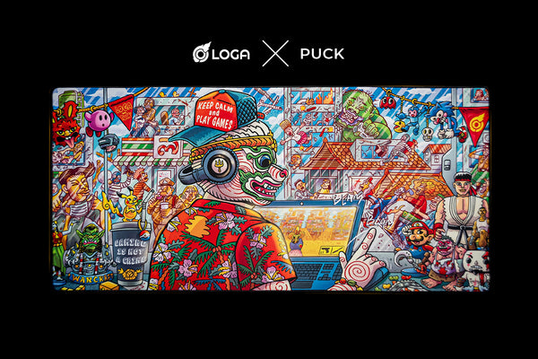 LOGA x PUCK Mantra XXL : Keep Calm and Play Games Mousepad (LIMITED EDITION)