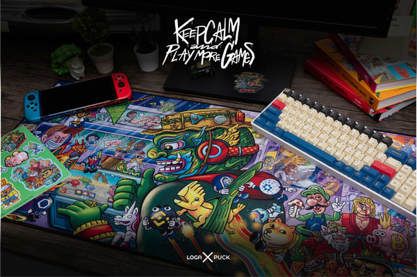 LOGA X PUCK V2 : Mantra XXL mousepad : Keep calm and play more games [Limited Edition]